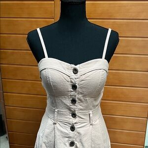 Poetry Light Pink sleeveless dress button front